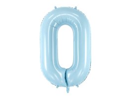 Balon foliowy Cyfra 0, 86cm, jasny niebieski