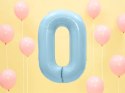 Balon foliowy Cyfra 0, 86cm, jasny niebieski