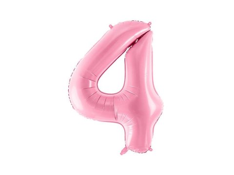 Balon foliowy Cyfra 4, 86cm, różowy Balon foliowy Cyfra 4, 86cm, różowy