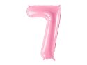 Balon foliowy Cyfra 7, 86cm, różowy Balon foliowy Cyfra 7, 86cm, różowy