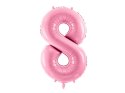 Balon foliowy Cyfra 8, 86cm, różowy Balon foliowy Cyfra 8, 86cm, różowy