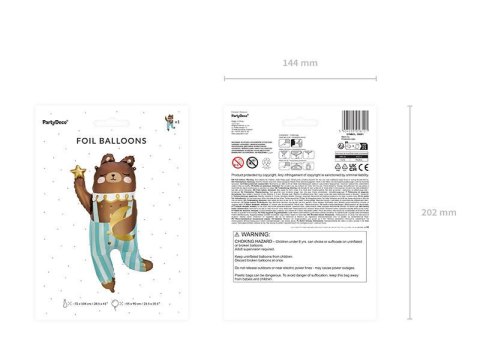 Balon foliowy Miś, 72x104 cm Balon foliowy Miś, 72x104 cm
