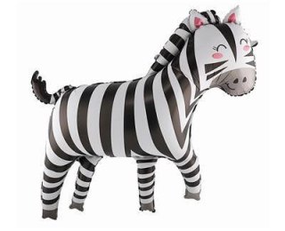 Balon foliowy Zebra, 80 x 78 cm,