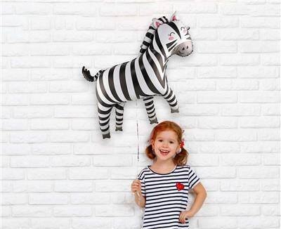 Balon foliowy Zebra, 80 x 78 cm,