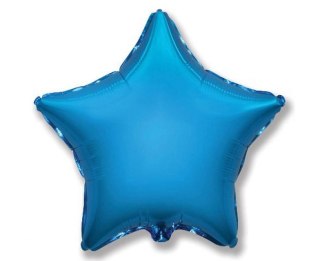 Balon foliowy gwiazdka, niebieska, 46 cm