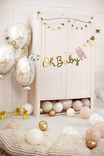 Balon foliowy na Baby Shower "Oh Baby", 53x69 cm Balon foliowy na Baby Shower "Oh Baby", 53x69 cm