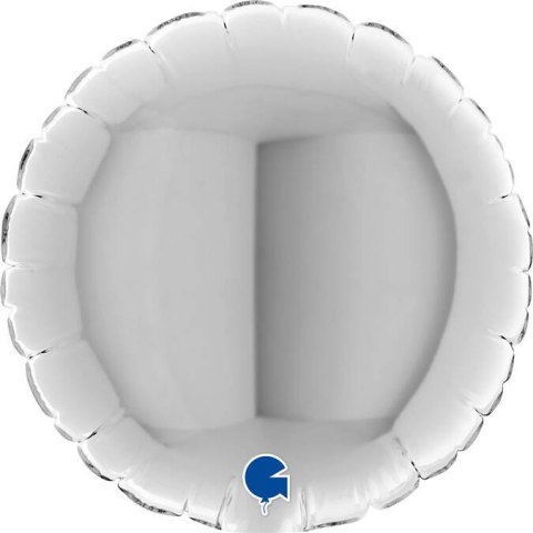 Balon foliowy, okrągły, srebrny, 10 cm, Grabo Balon foliowy, okrągły, srebrny, 10 cm, Grabo