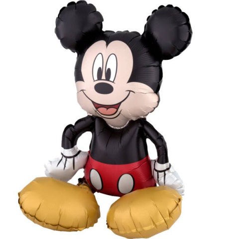 Balon foliowy siedzący myszka Mickey, 45cm Balon foliowy siedzący myszka Mickey, 45cm