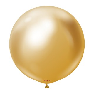 Balony lateksowe Mirror Gold, złoty 90 cm, 2 szt.