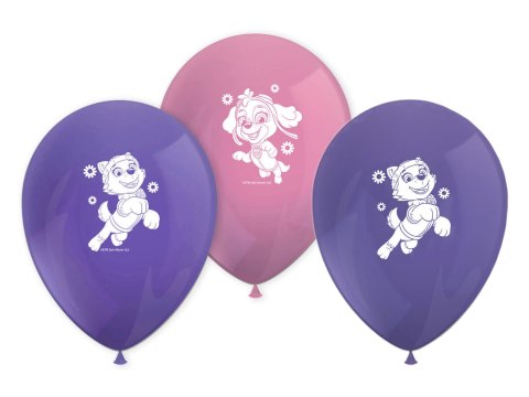 Balony lateksowe Psi Patrol Skye And Everest, 8szt Balony lateksowe Psi Patrol Skye And Everest, 8szt