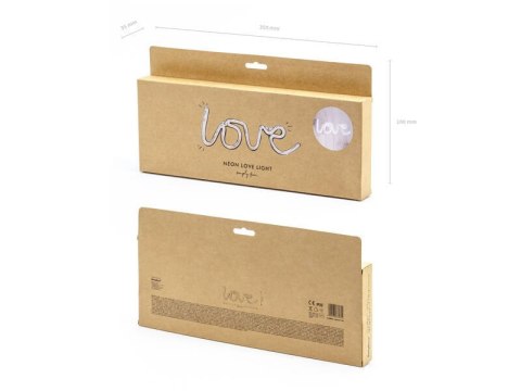 Neon LED - Love, biały, 34,5x13cm Neon LED - Love, biały, 34,5x13cm
