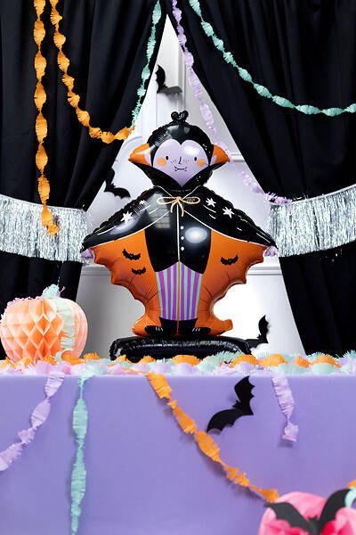 Stojący balon foliowy Dracula, Halloween, 64x81 cm Stojący balon foliowy Dracula, Halloween, 64x81 cm