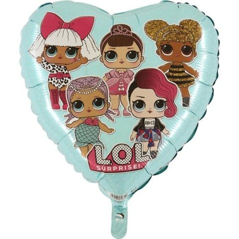 Balon Foliowy Serce LOL Surprise, 46 cm niebieski, Grabo Balon Foliowy Serce LOL Surprise, 46 cm niebieski, Grabo