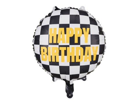 Balon foliowy Szachownica Happy Birthday, 45 cm Balon foliowy Szachownica Happy Birthday, 45 cm