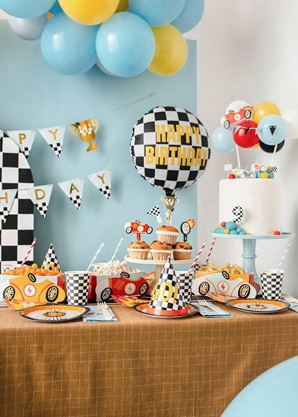 Balon foliowy Szachownica Happy Birthday, 45 cm Balon foliowy Szachownica Happy Birthday, 45 cm