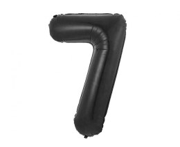 Balon foliowy, cyfra 7, czarne matowe, 85 cm
