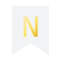 Baner DIY 16x12 cm - literka N Baner DIY 16x12 cm - literka N
