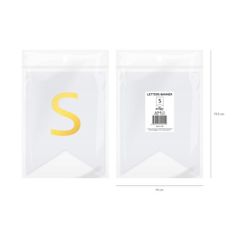 Baner DIY 16x12 cm - literka S Baner DIY 16x12 cm - literka S