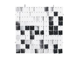 Panel Cekinowy Srebrny, Kwadrat cekiny srebrne, 30x30cm