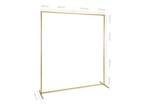 Stojak na tło, ramka, złoty, 200x200 cm Stojak na tło, ramka, złoty, 200x200 cm