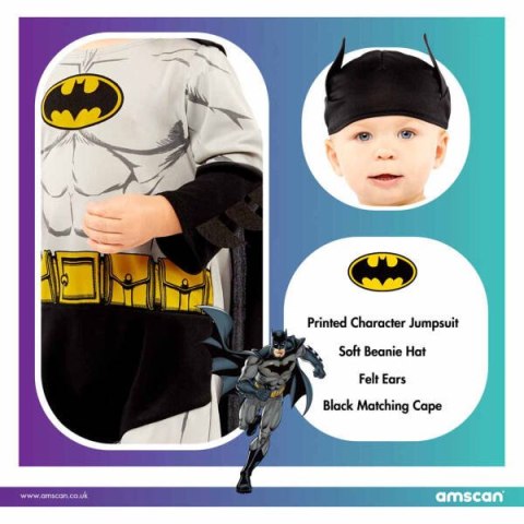 Strój, Kostium dziecięcy Batman 6-12 miesięcy Strój, Kostium dziecięcy Batman 6-12 miesięcy