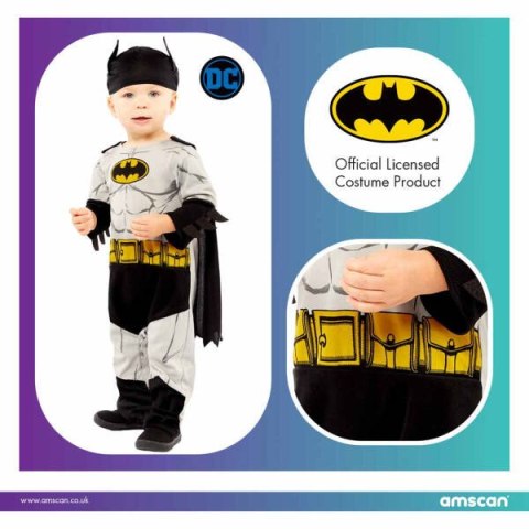 Strój, Kostium dziecięcy Batman 6-12 miesięcy Strój, Kostium dziecięcy Batman 6-12 miesięcy