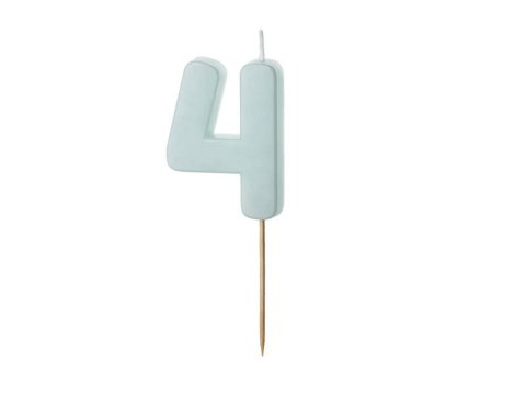 Świeczka urodzinowa Cyferka 4, jasny niebieski, 5,5cm Świeczka urodzinowa Cyferka 4, jasny niebieski, 5,5cm
