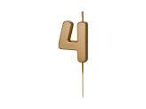 Świeczka urodzinowa Cyferka 4, złota, 5,5cm Świeczka urodzinowa Cyferka 4, złota, 5,5cm
