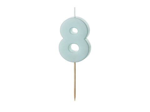Świeczka urodzinowa Cyferka 8, jasny niebieski, 5,5cm Świeczka urodzinowa Cyferka 8, jasny niebieski, 5,5cm