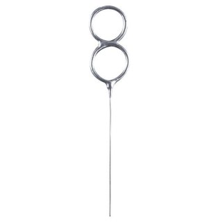 Zimne ognie srebrna cyfra 8, 17cm