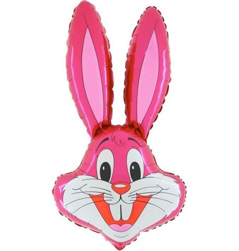 Balon Foliowy Królik Różowy Grabo, 35 cm (14'') na Patyk Balon Foliowy Królik Różowy Grabo, 35 cm (14'') na Patyk