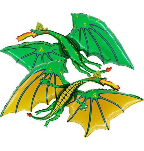 Balon Foliowy Zielony Smok, 110cm Balon Foliowy Zielony Smok, 110cm