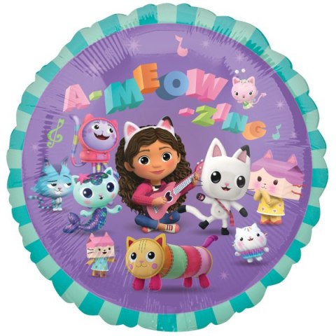 Balon foliowy, Koci Domek Gabi, Gabby's Dollhouse, 43 cm Balon foliowy, Koci Domek Gabi, Gabby's Dollhouse, 43 cm