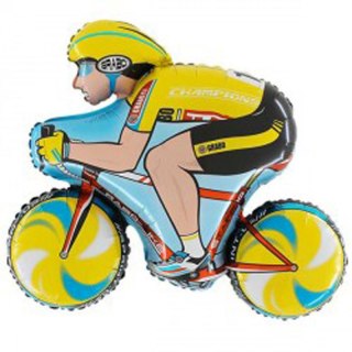Balon foliowy Kolarz, Rower Żółty, Grabo, 31"