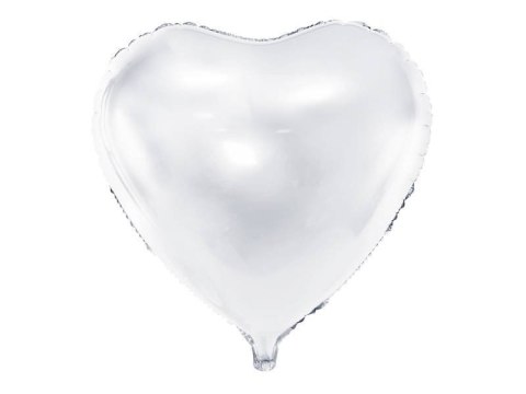 Balon foliowy Serce, biały, 61cm Balon foliowy Serce, biały, 61cm