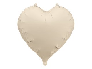 Balon foliowy Serce, jasny beż, 45 cm