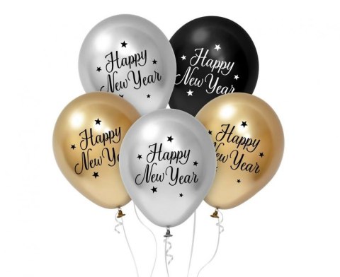 Balony Lateksowe "Happy New Year" - 30 cm, 5 szt. Balony Lateksowe "Happy New Year" - 30 cm, 5 szt.