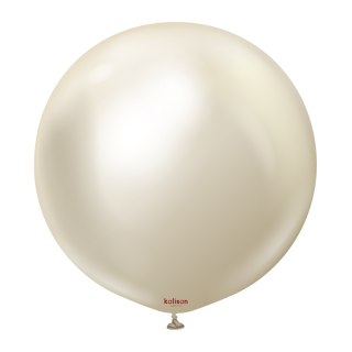 Balony lateksowe Mirror White Gold, złoty, 91cm, 2 szt.