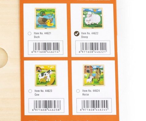 Viga 44622 Puzzle na podkładce 9 elementów - Owca Viga 44622 Puzzle na podkładce 9 elementów - Owca