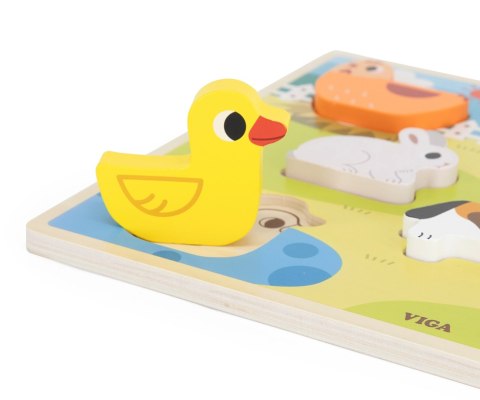 Viga 44702 Puzzle na podkładce 7 elementów- farma Viga 44702 Puzzle na podkładce 7 elementów- farma