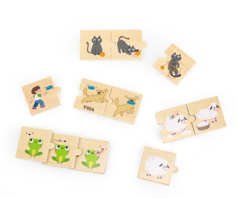 Viga 44751 Zestaw puzzli z sekwencjami logicznymi - przyroda i zwierzęta Viga 44751 Zestaw puzzli z sekwencjami logicznymi - przyroda i zwierzęta