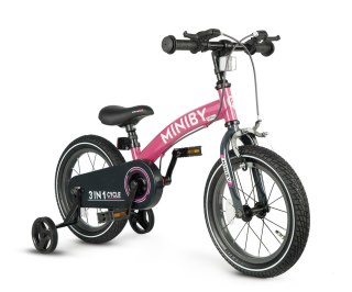 Qplay Rowerek Dziecięcy - Rowerek Biegowy Miniby 14 cali Rosa