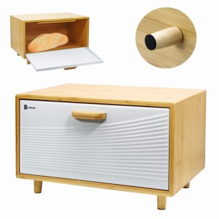 CHLEBAK BAMBUSOWY POJEMNIK NA PIECZYWO BRUNBESTE BB-4253 BIAŁY