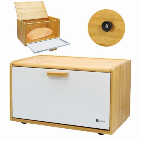 CHLEBAK BAMBUSOWY POJEMNIK NA PIECZYWO BRUNBESTE BB-4255 BIAŁY CHLEBAK BAMBUSOWY POJEMNIK NA PIECZYWO BRUNBESTE BB-4255 BIAŁY