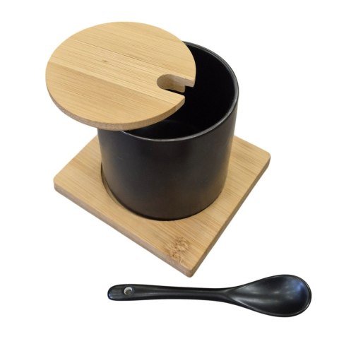 CUKIERNICZKA CERAMICZNA Z BAMBUSOWĄ PODSTAWKĄ 350ML BRUNBESTE BB-4501 CUKIERNICZKA CERAMICZNA Z BAMBUSOWĄ PODSTAWKĄ 350ML BRUNBESTE BB-4501