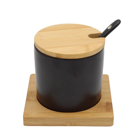 CUKIERNICZKA CERAMICZNA Z BAMBUSOWĄ PODSTAWKĄ 350ML BRUNBESTE BB-4501 CUKIERNICZKA CERAMICZNA Z BAMBUSOWĄ PODSTAWKĄ 350ML BRUNBESTE BB-4501