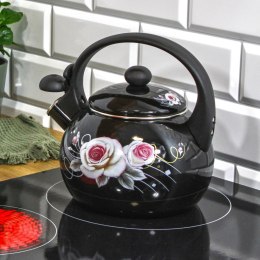 CZAJNIK EMALIOWANY 2.2L BRUNBESTE BLACK ROSE BB-4551