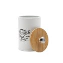 KOMPLET 4 POJEMNIKÓW KAWA HERBATA CUKIER SÓL 16X9,5CM BRUNBESTE BB-2674 (NAPISY ENG)