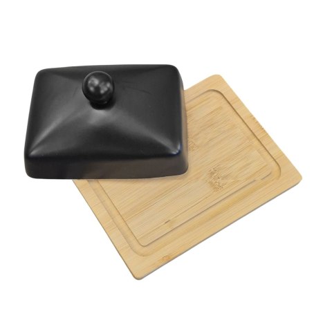 MASELNICZKA CERAMICZNA Z BAMBUSOWĄ PODSTAWKĄ BRUNBESTE BB-4502 MASELNICZKA CERAMICZNA Z BAMBUSOWĄ PODSTAWKĄ BRUNBESTE BB-4502