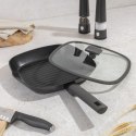 PATELNIA GRILLOWA TYTANOWA Z POKRYWKĄ 28CM BERLINGER HAUS ANTRACIT BH-8127